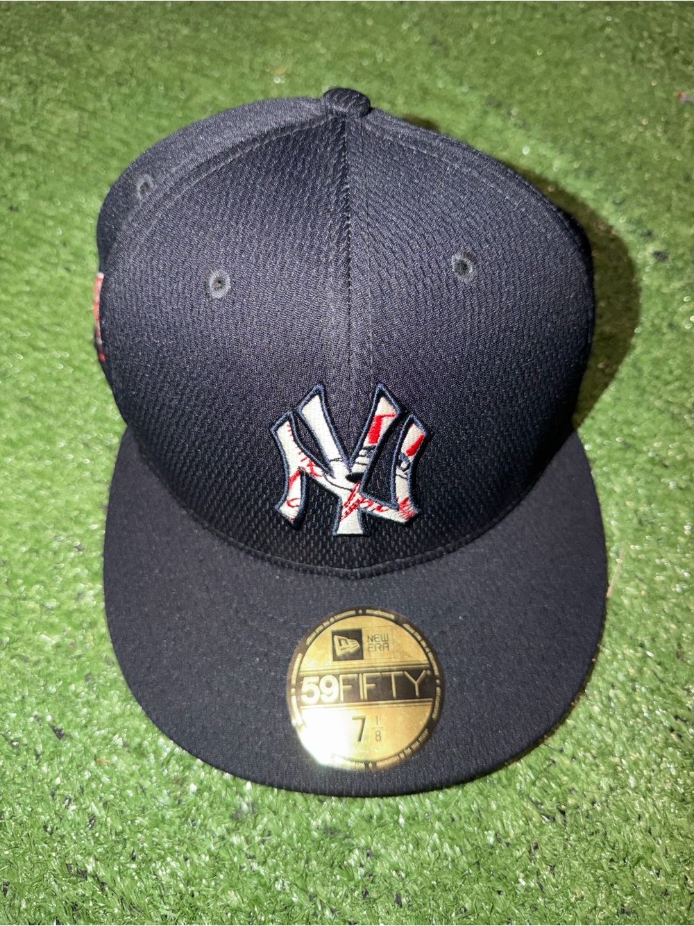 New Era Navy 59FIFTY Fitted Cap with Red/White Accent